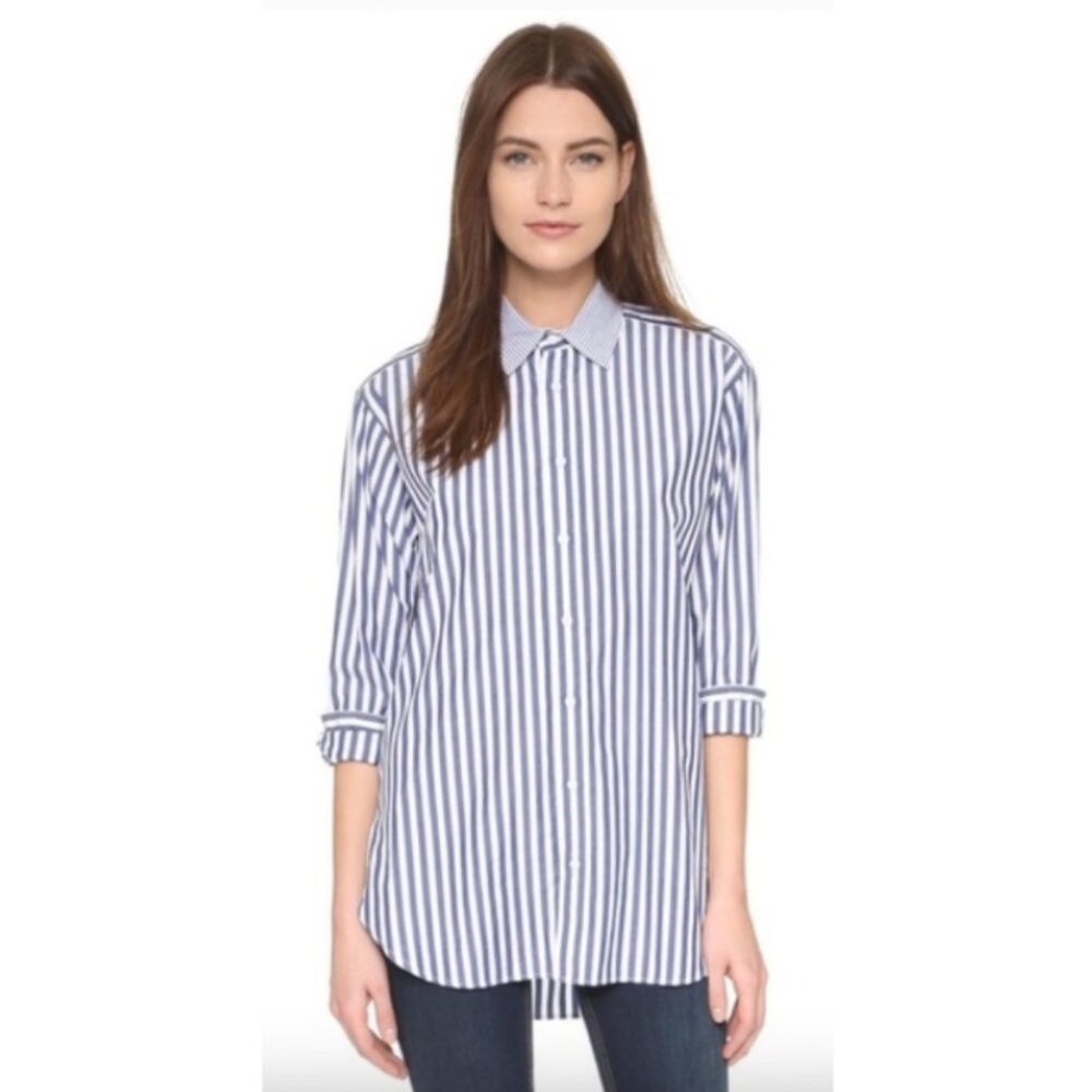 rag & bone Striped Boyfriend Button Down Shirt